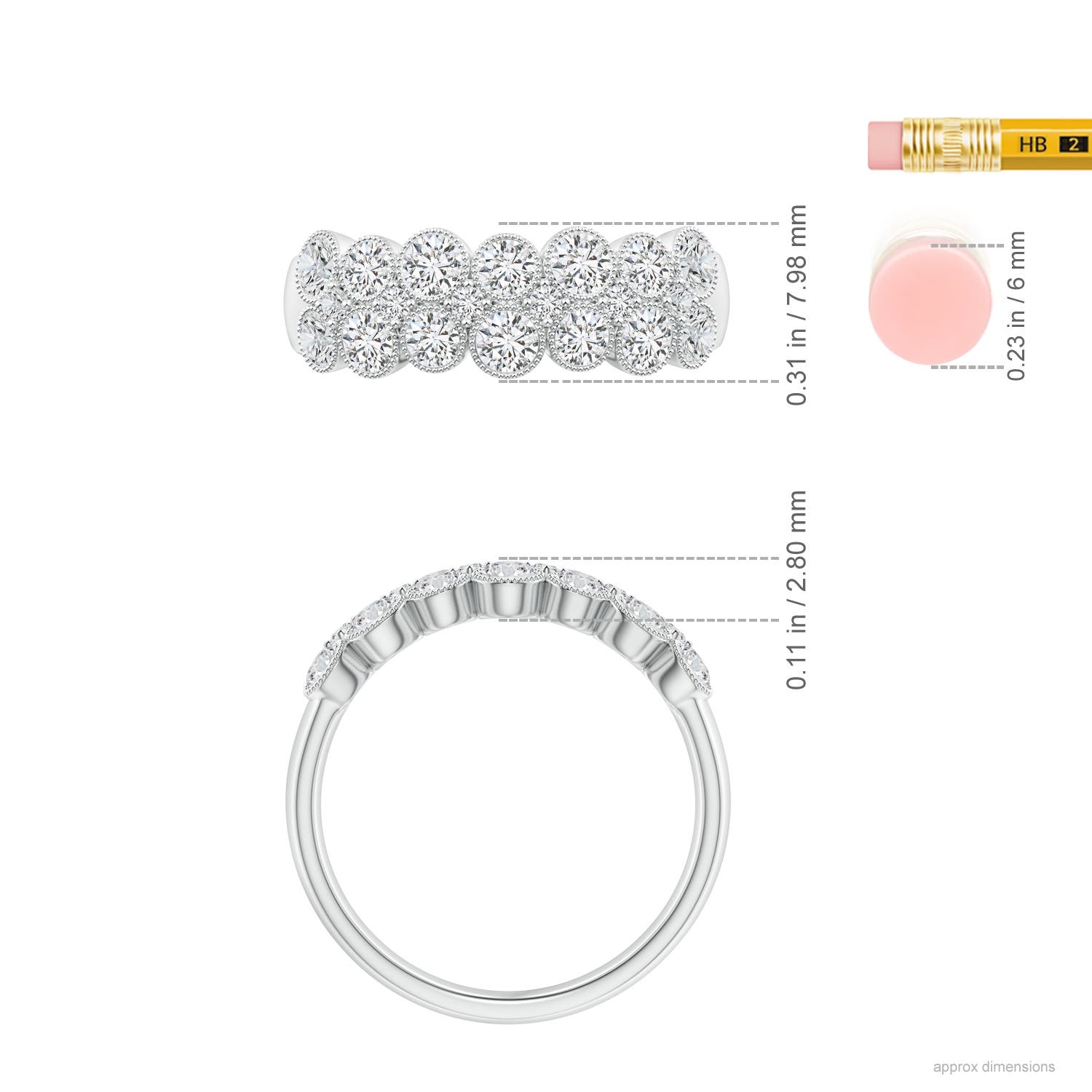 H, SI2 / 1.16 CT / 14 KT White Gold