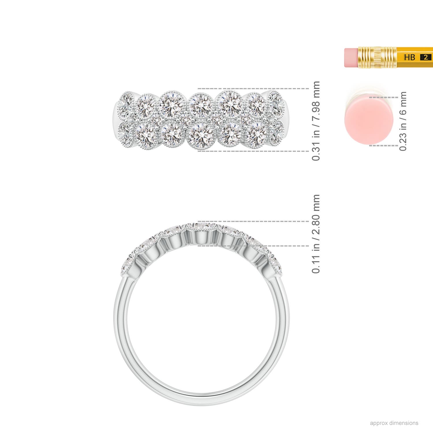 I-J, I1-I2 / 1.16 CT / 14 KT White Gold