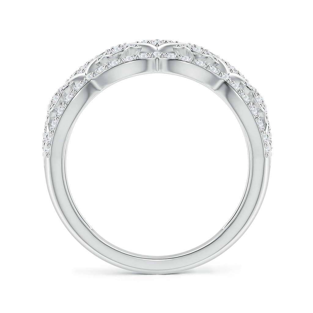 1.45mm GVS2 Art Deco Inspired Diamond Garland Anniversary Ring in White Gold Side 1