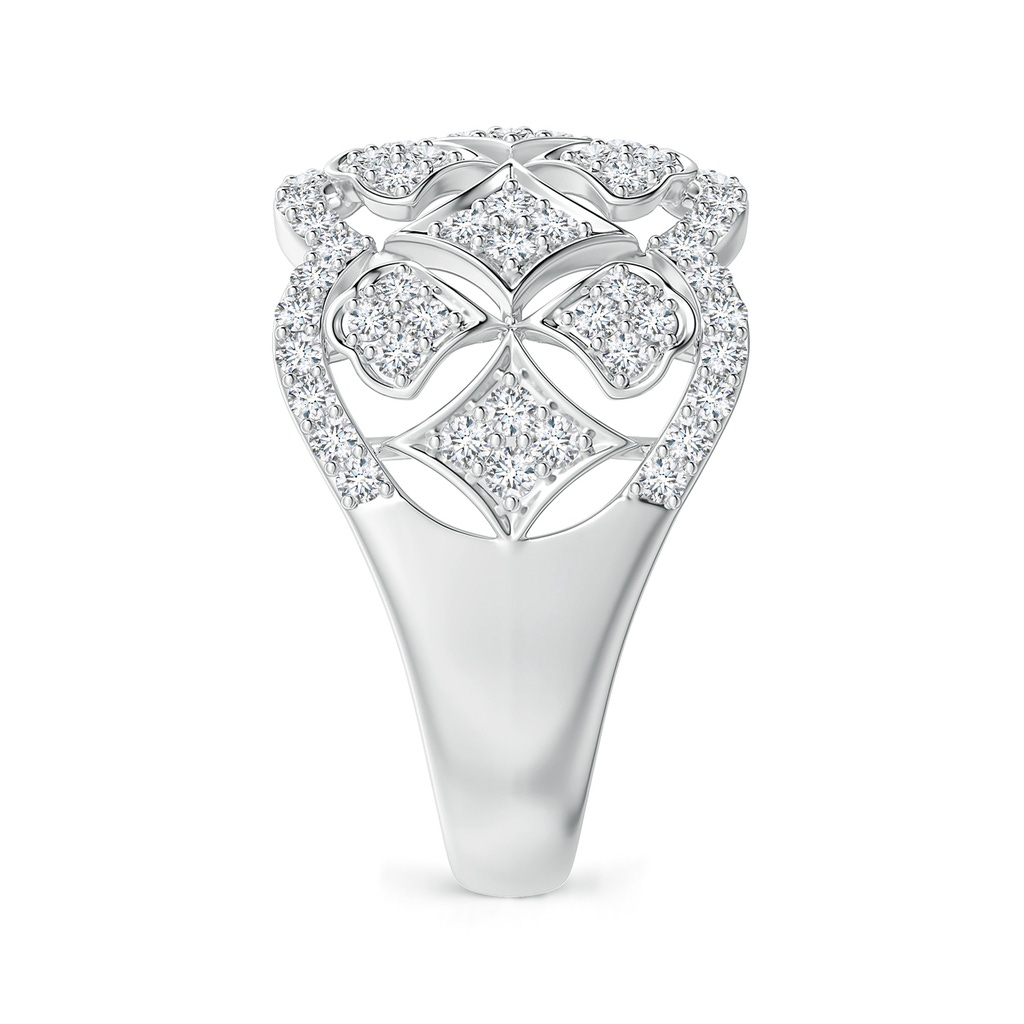 1.45mm GVS2 Art Deco Inspired Diamond Garland Anniversary Ring in White Gold Side 2