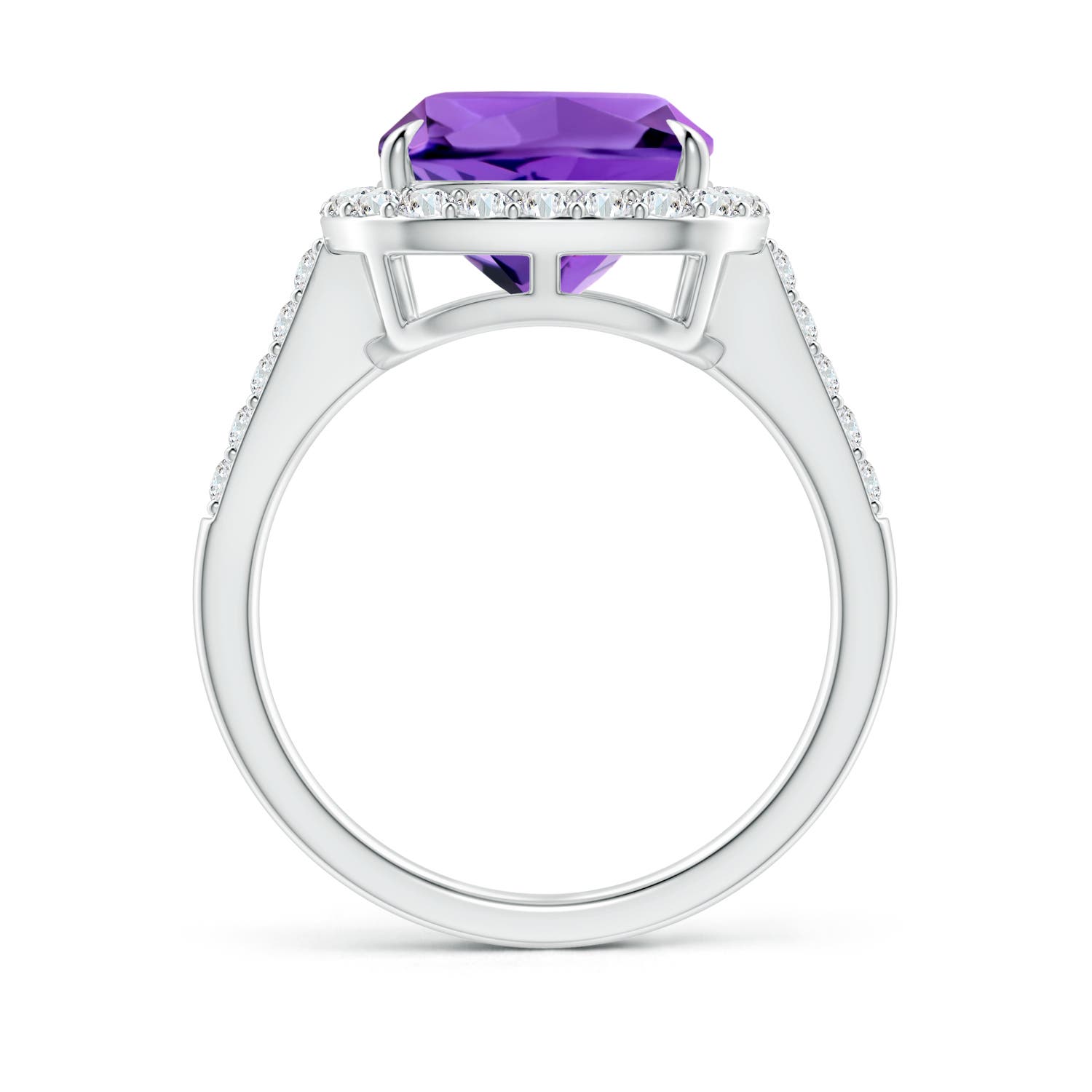 AAAA - Amethyst / 4.19 CT / 14 KT White Gold