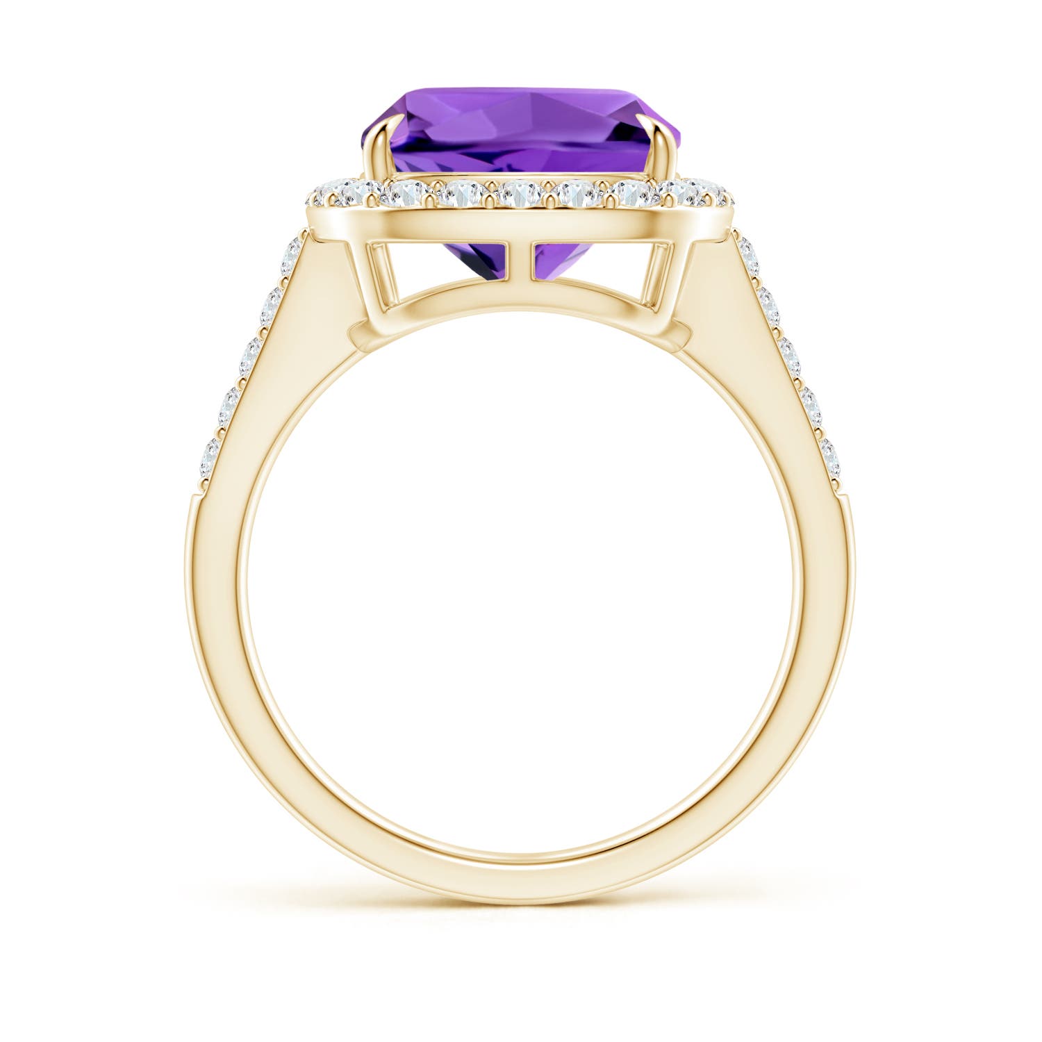 AAAA - Amethyst / 4.19 CT / 14 KT Yellow Gold