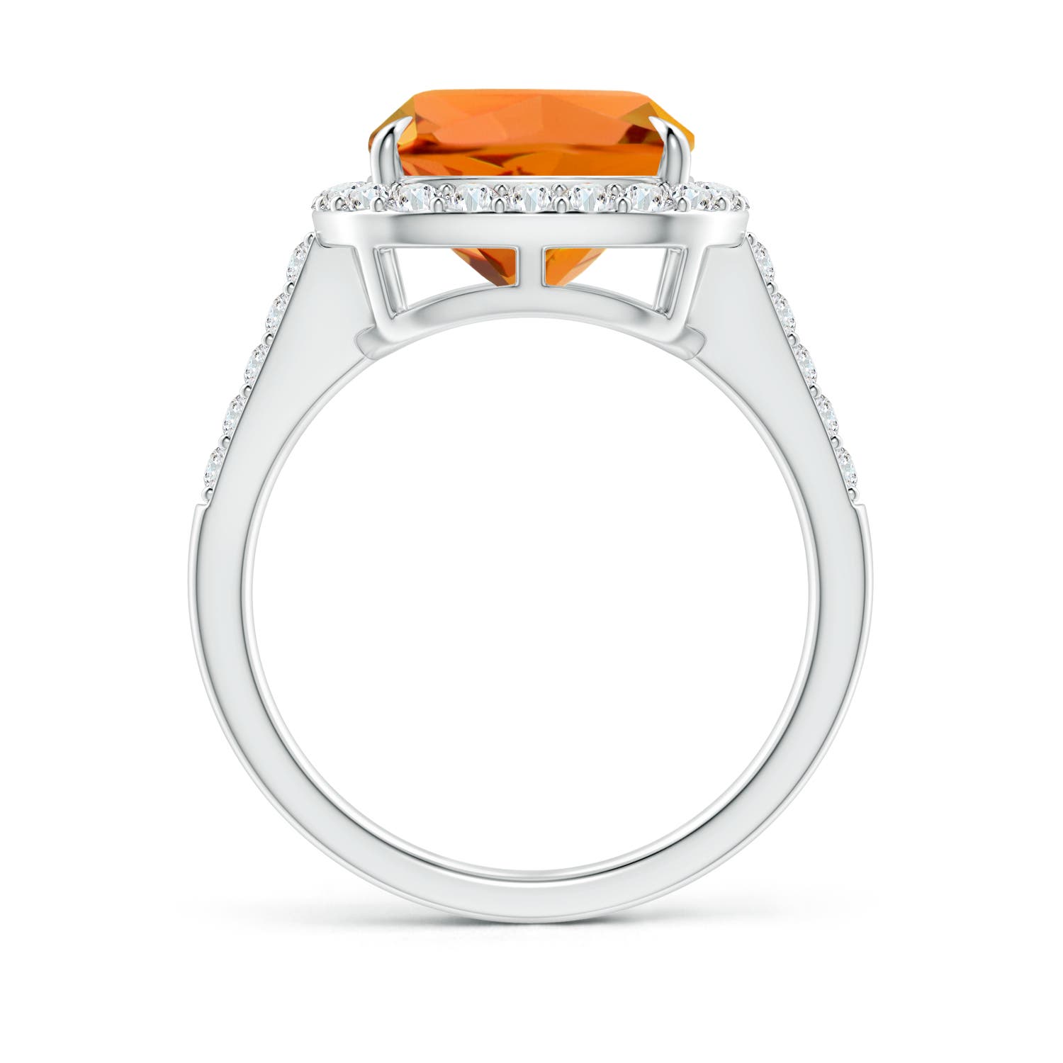 AAAA - Citrine / 4.19 CT / 14 KT White Gold