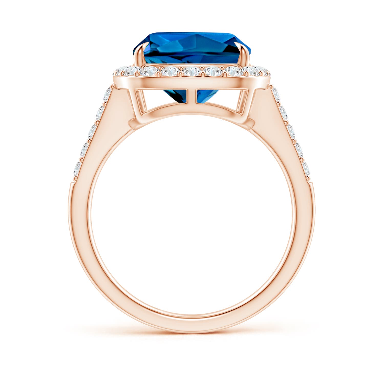 AAAA - London Blue Topaz / 4.89 CT / 14 KT Rose Gold