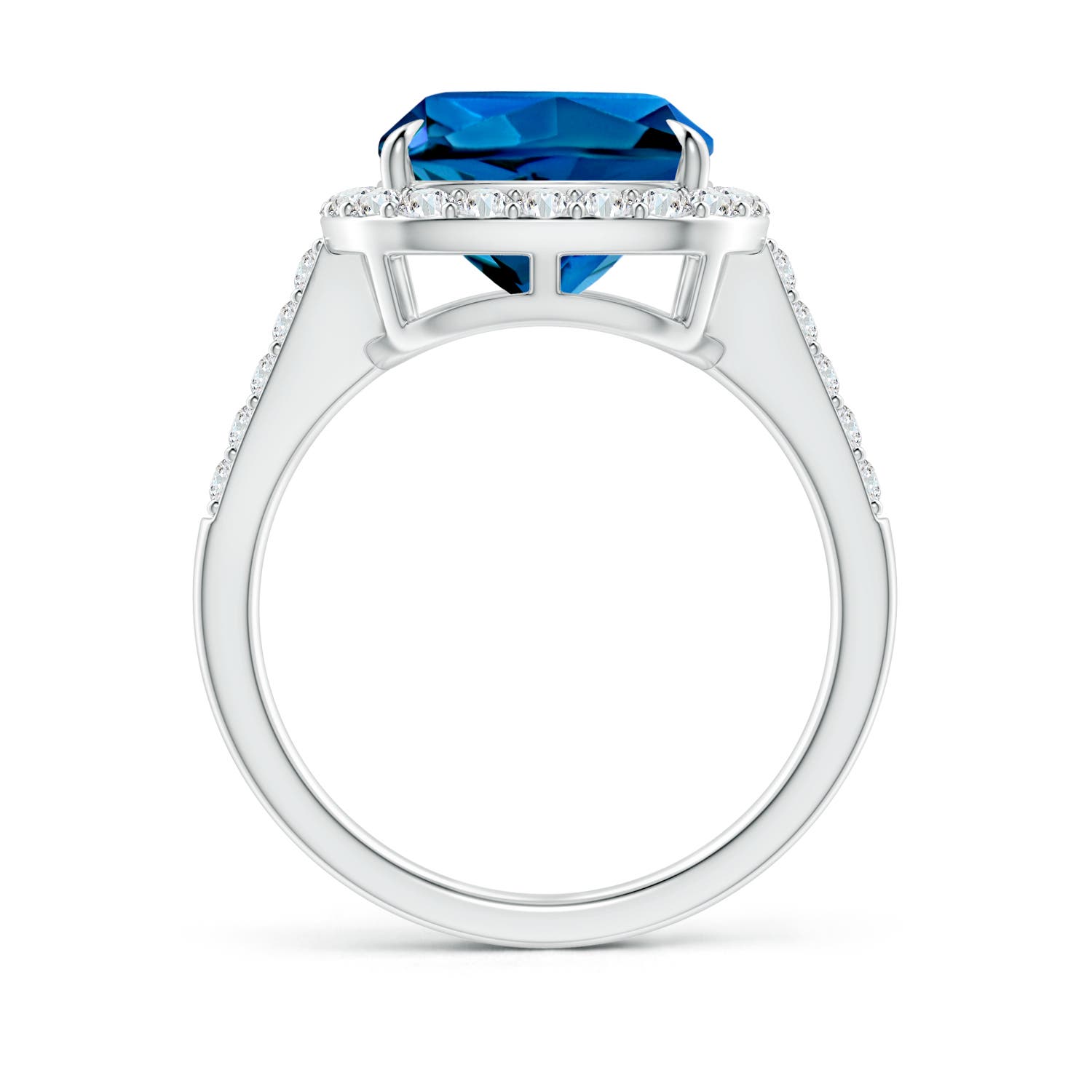 AAAA - London Blue Topaz / 4.89 CT / 14 KT White Gold