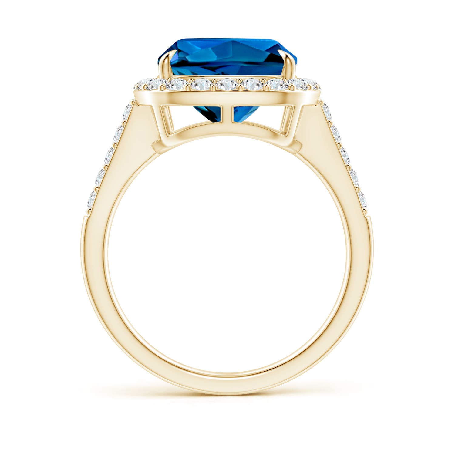 AAAA - London Blue Topaz / 4.89 CT / 14 KT Yellow Gold