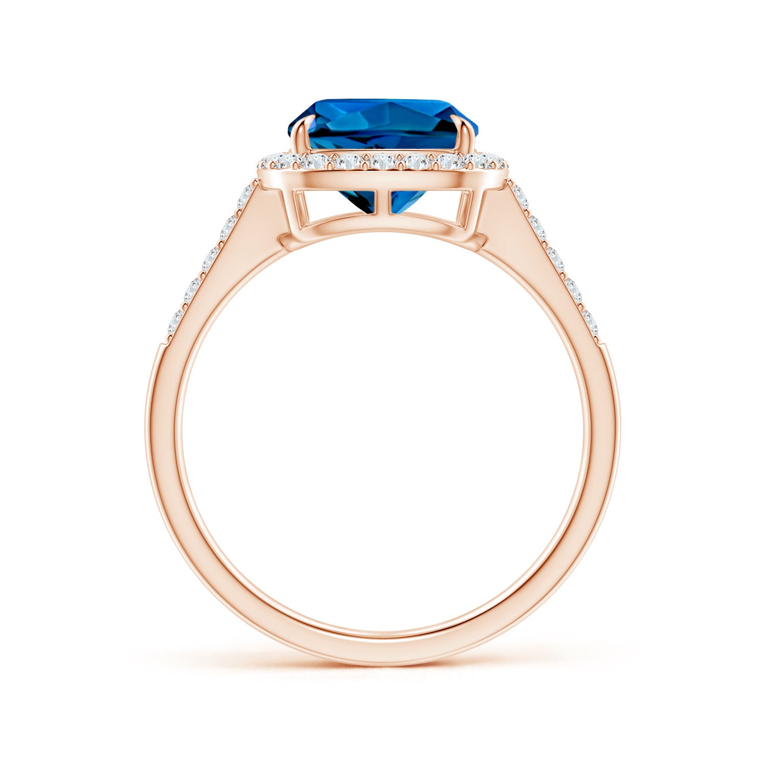 AAAA - London Blue Topaz / 2.76 CT / 14 KT Rose Gold