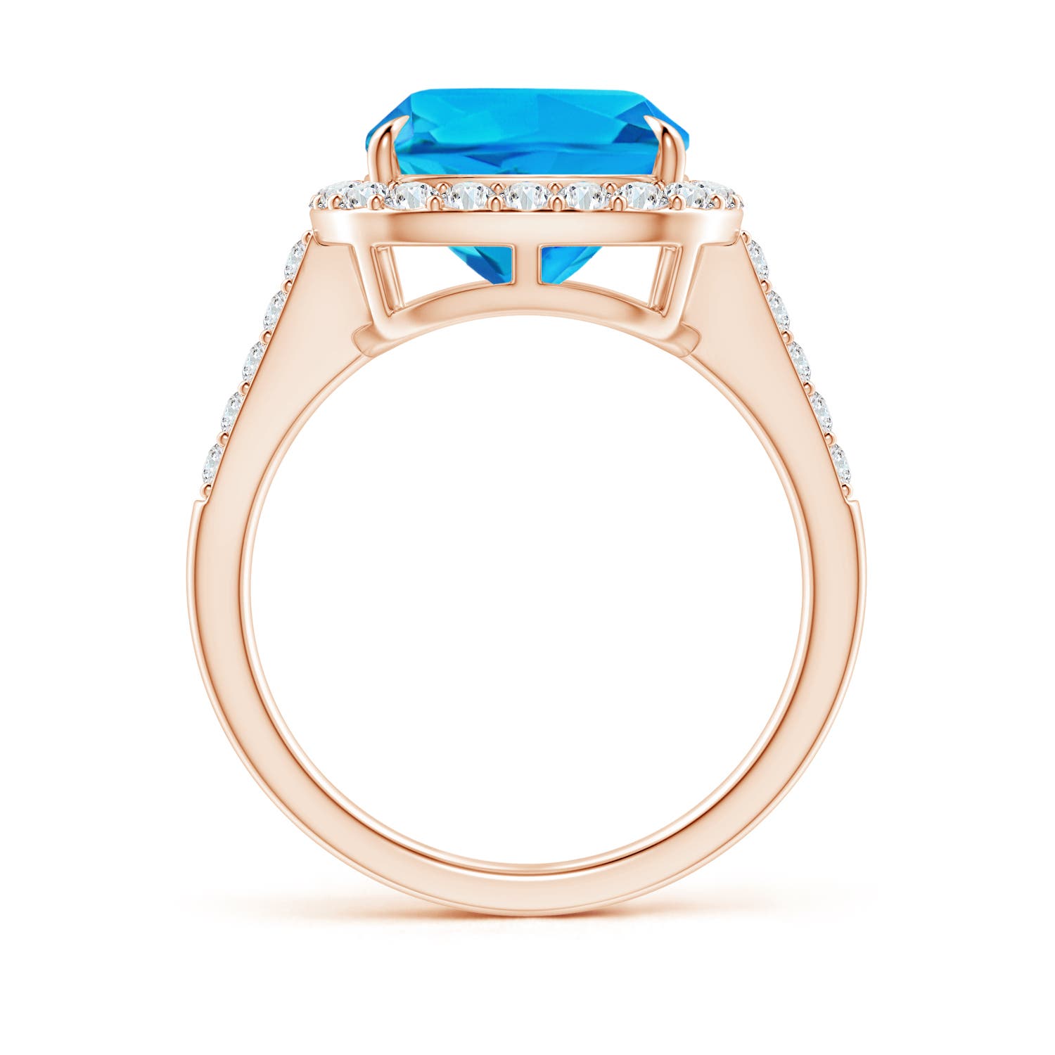 AAAA - Swiss Blue Topaz / 4.89 CT / 14 KT Rose Gold