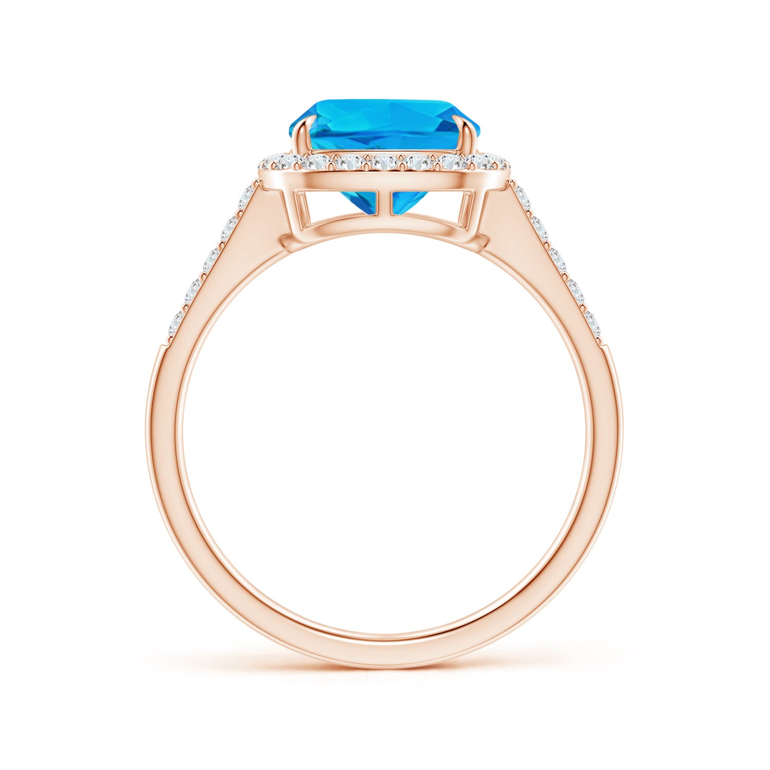 AAAA - Swiss Blue Topaz / 2.76 CT / 14 KT Rose Gold