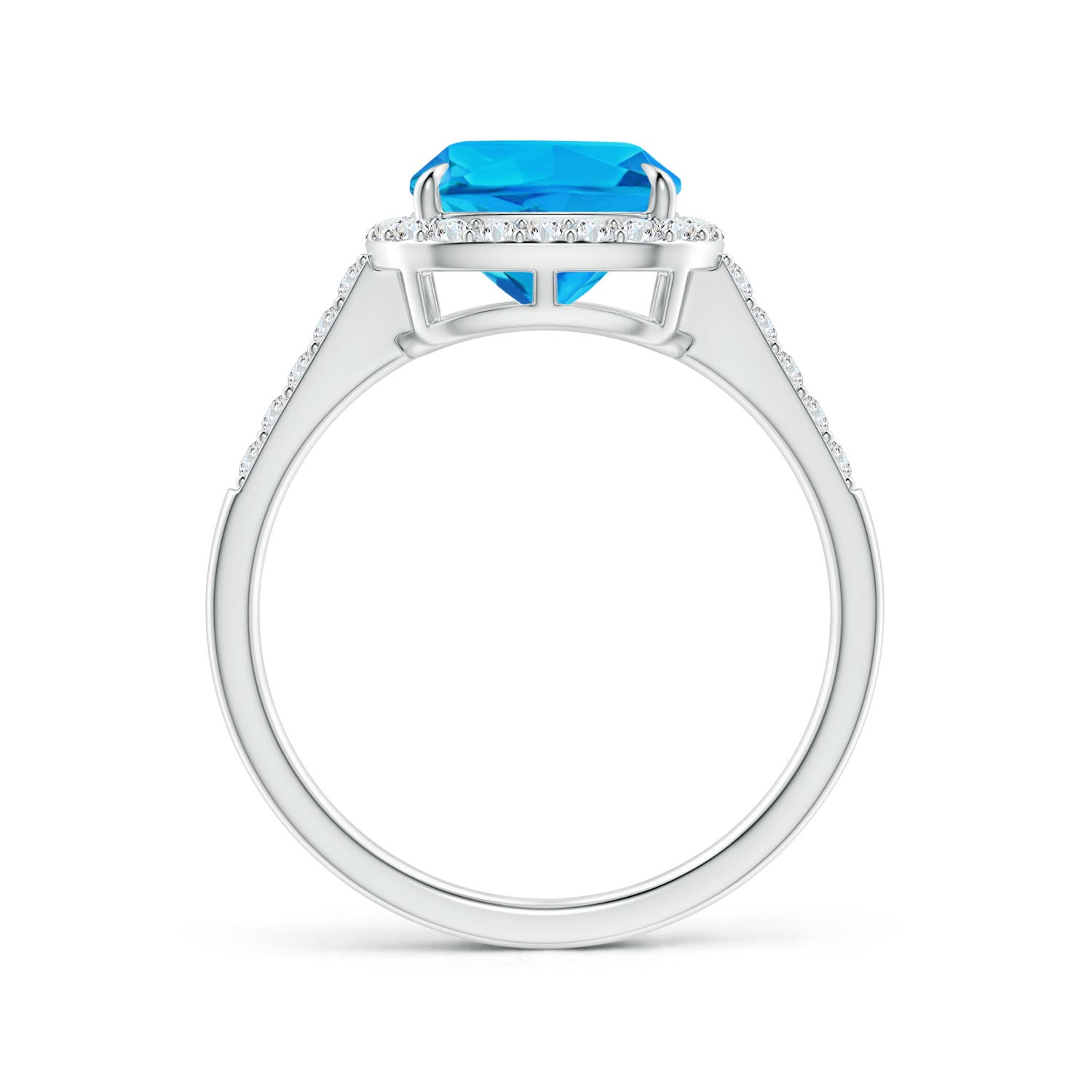 AAAA - Swiss Blue Topaz / 2.76 CT / 14 KT White Gold