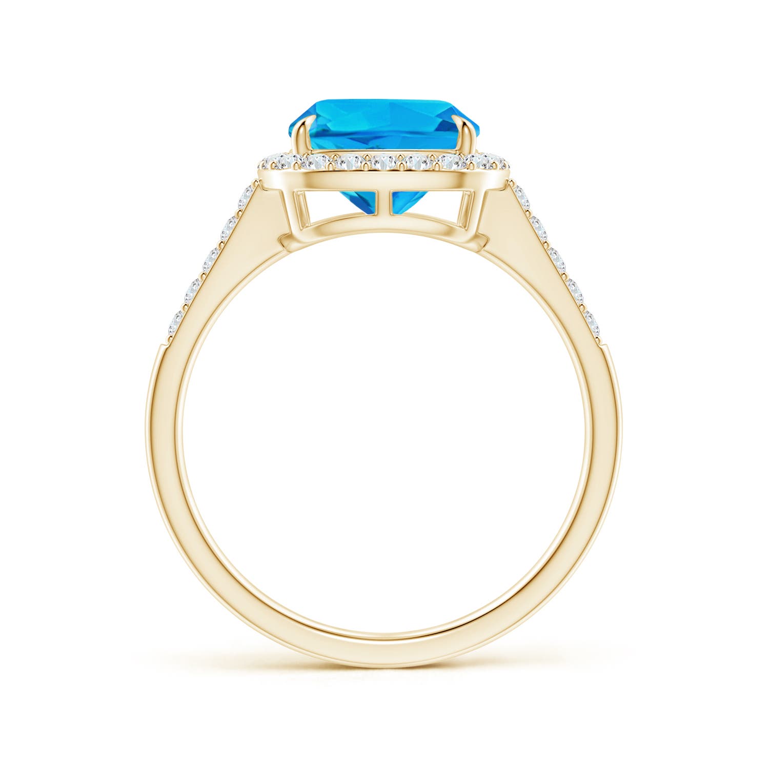 AAAA - Swiss Blue Topaz / 2.76 CT / 14 KT Yellow Gold