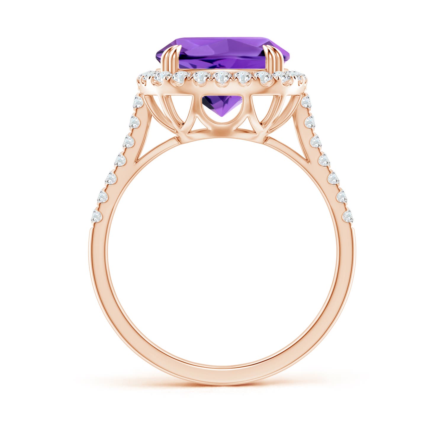 AAAA - Amethyst / 4.11 CT / 14 KT Rose Gold