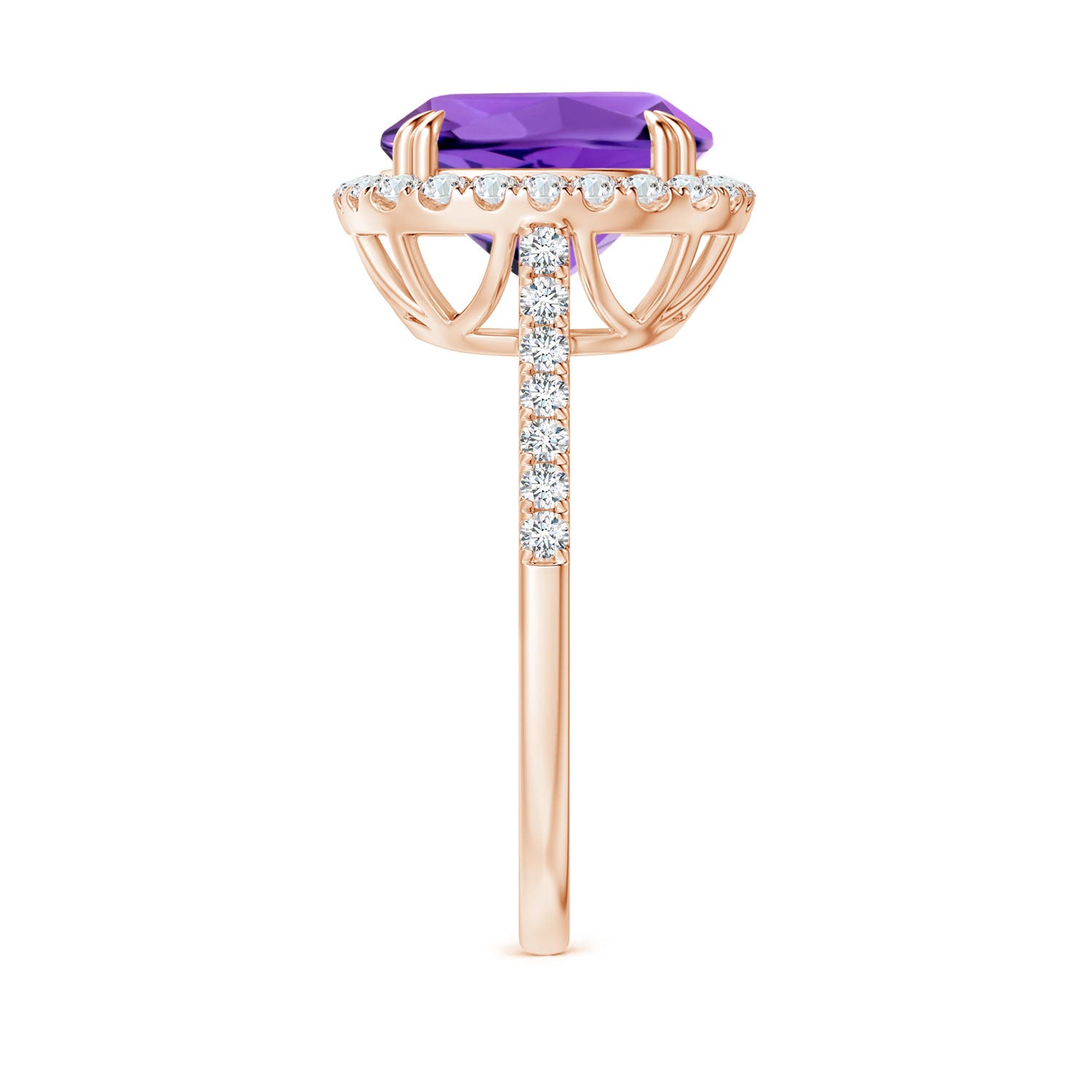 AAAA - Amethyst / 4.11 CT / 14 KT Rose Gold