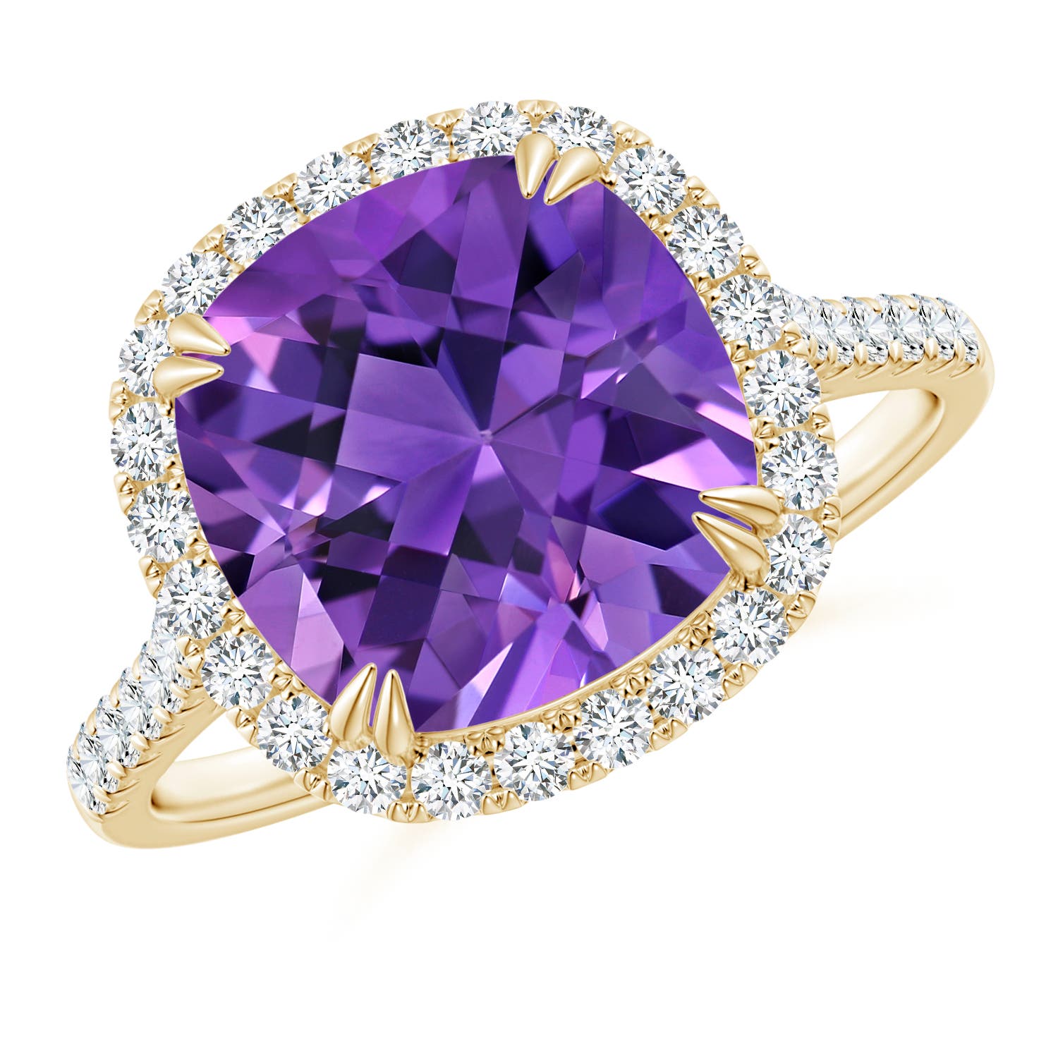 AAAA - Amethyst / 4.11 CT / 14 KT Yellow Gold