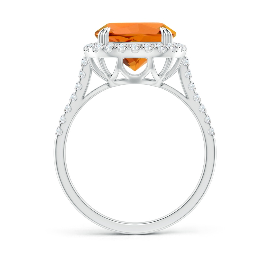 10mm AAAA Double Claw-Set Cushion Citrine Ring with Diamond Halo in White Gold side-1