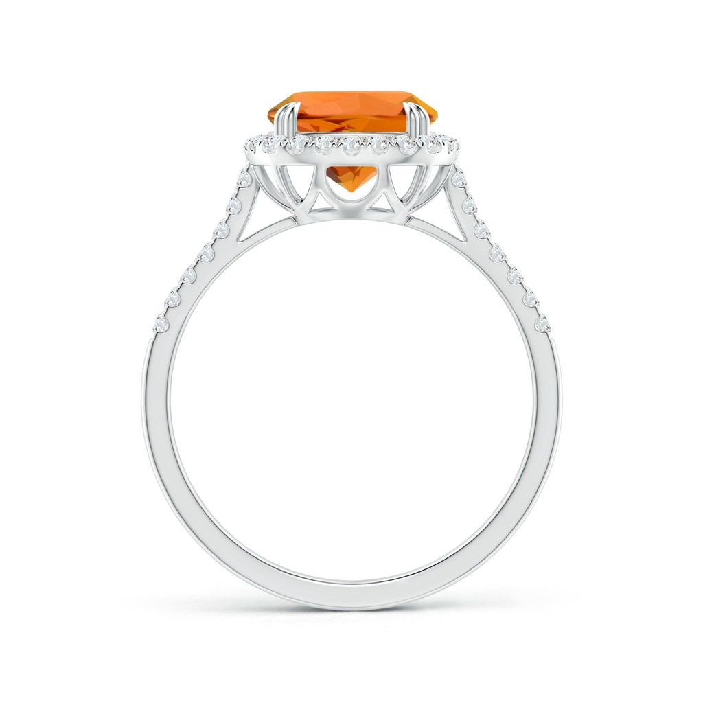 8mm AAAA Double Claw-Set Cushion Citrine Ring with Diamond Halo in White Gold - side_1