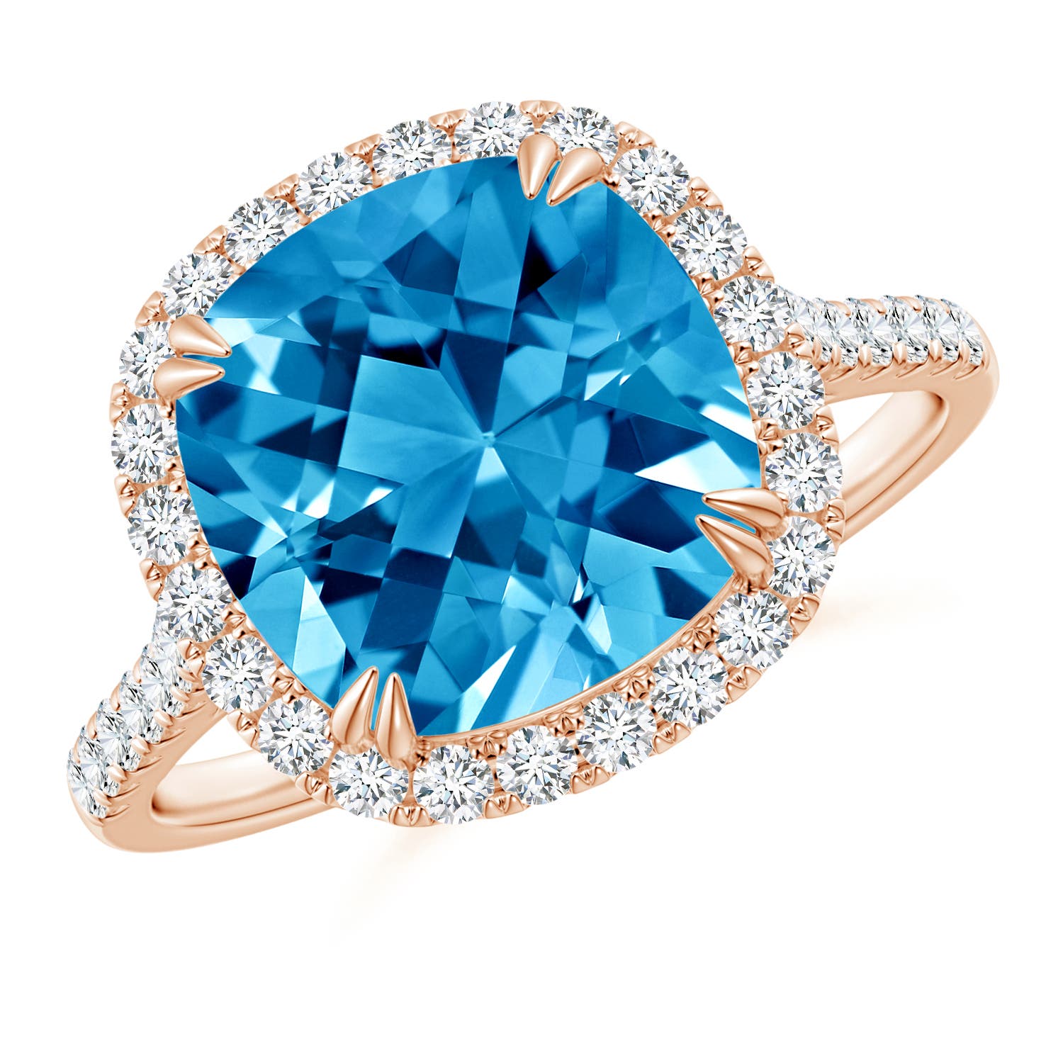 AAAA - Swiss Blue Topaz / 4.81 CT / 14 KT Rose Gold