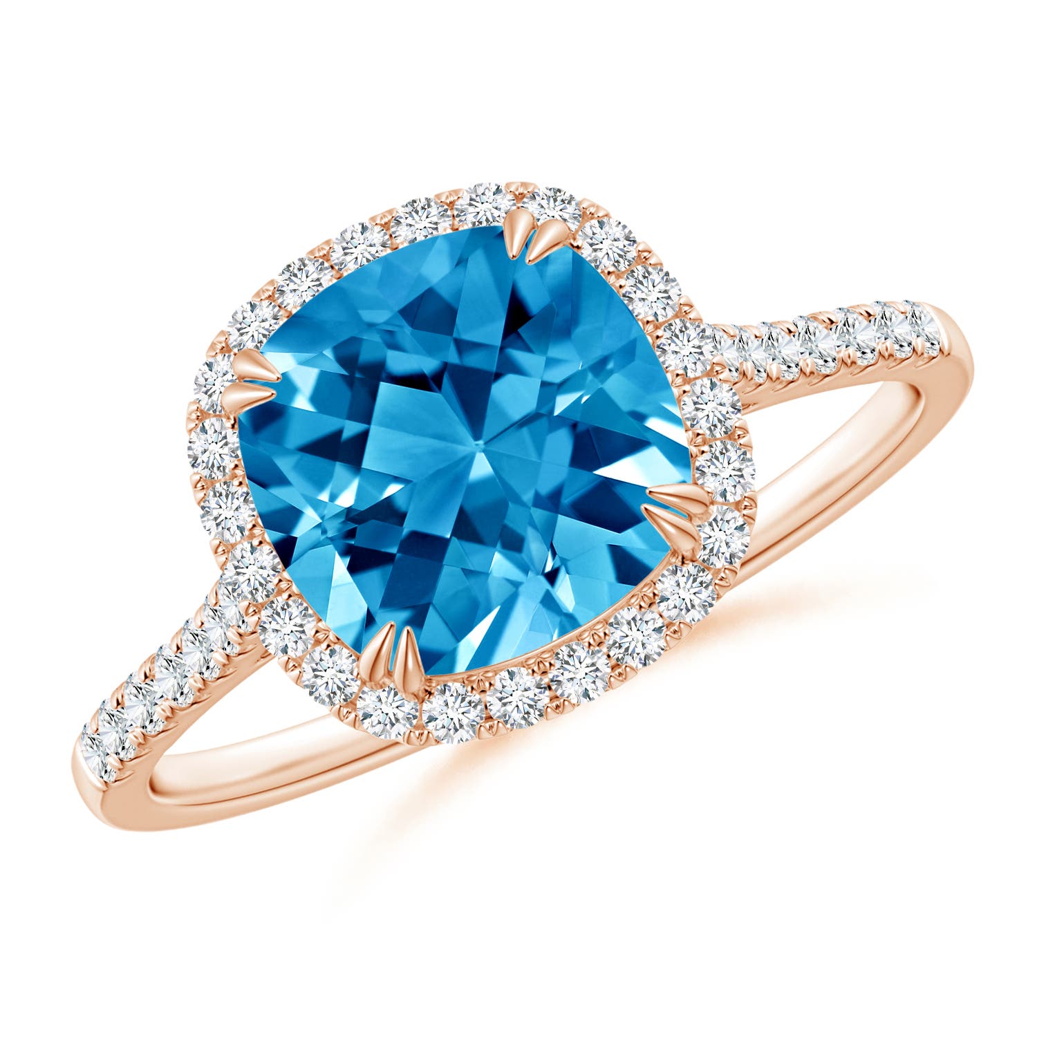 AAAA - Swiss Blue Topaz / 2.68 CT / 14 KT Rose Gold