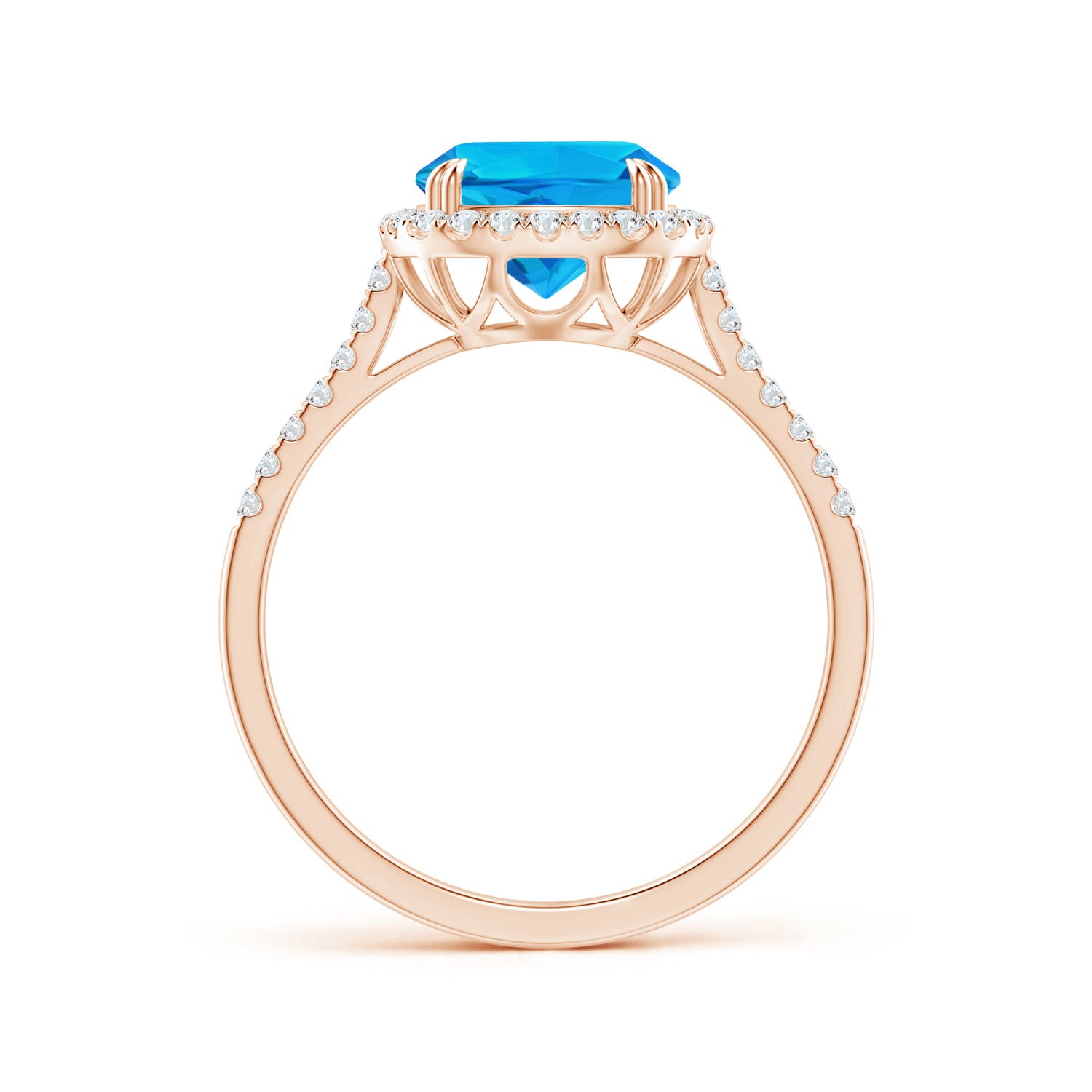 AAAA - Swiss Blue Topaz / 2.68 CT / 14 KT Rose Gold