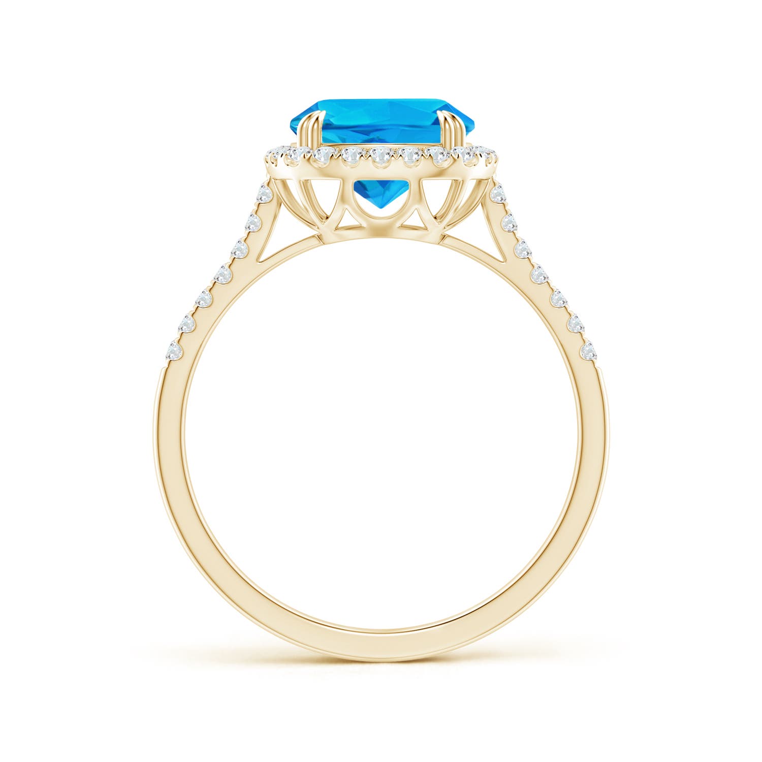 AAAA - Swiss Blue Topaz / 2.68 CT / 14 KT Yellow Gold