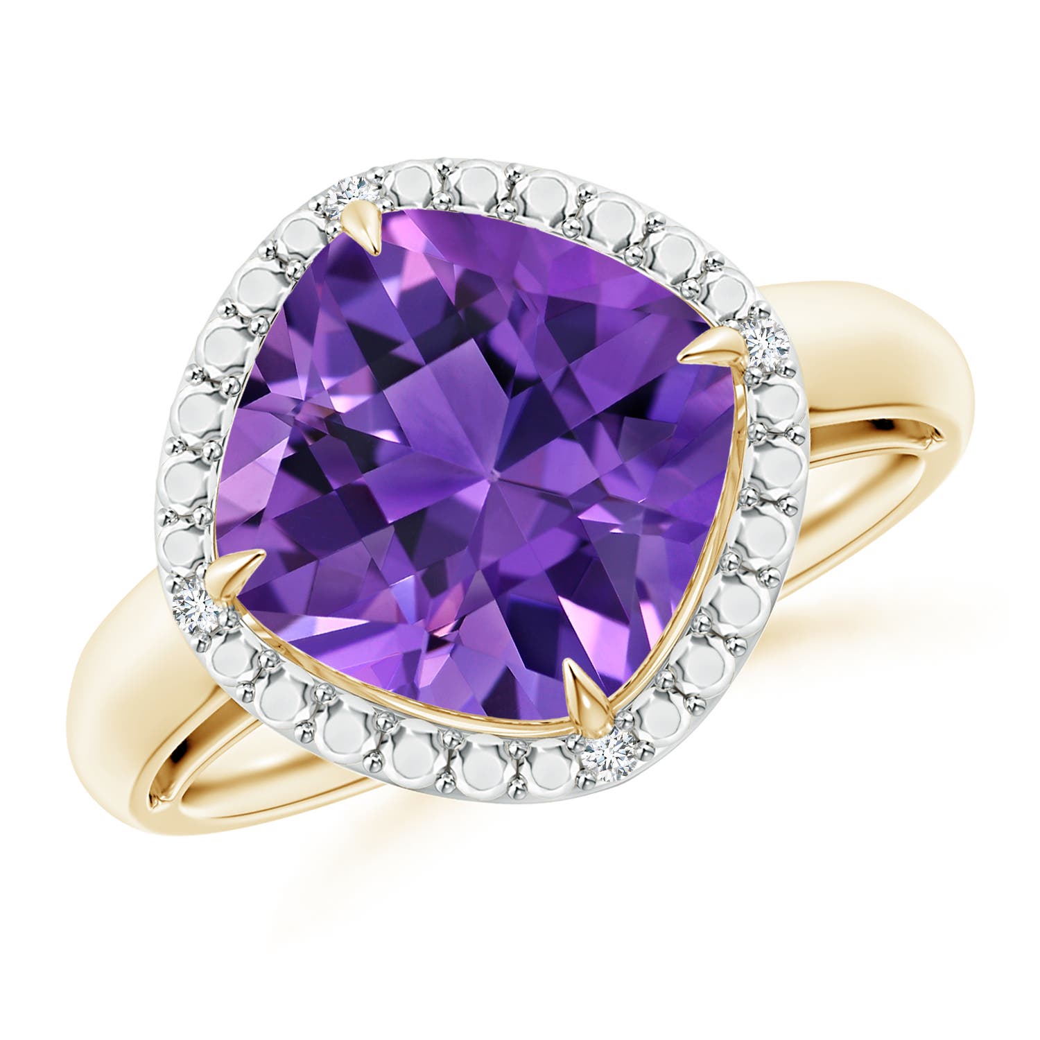 AAAA - Amethyst / 3.72 CT / 14 KT Yellow Gold