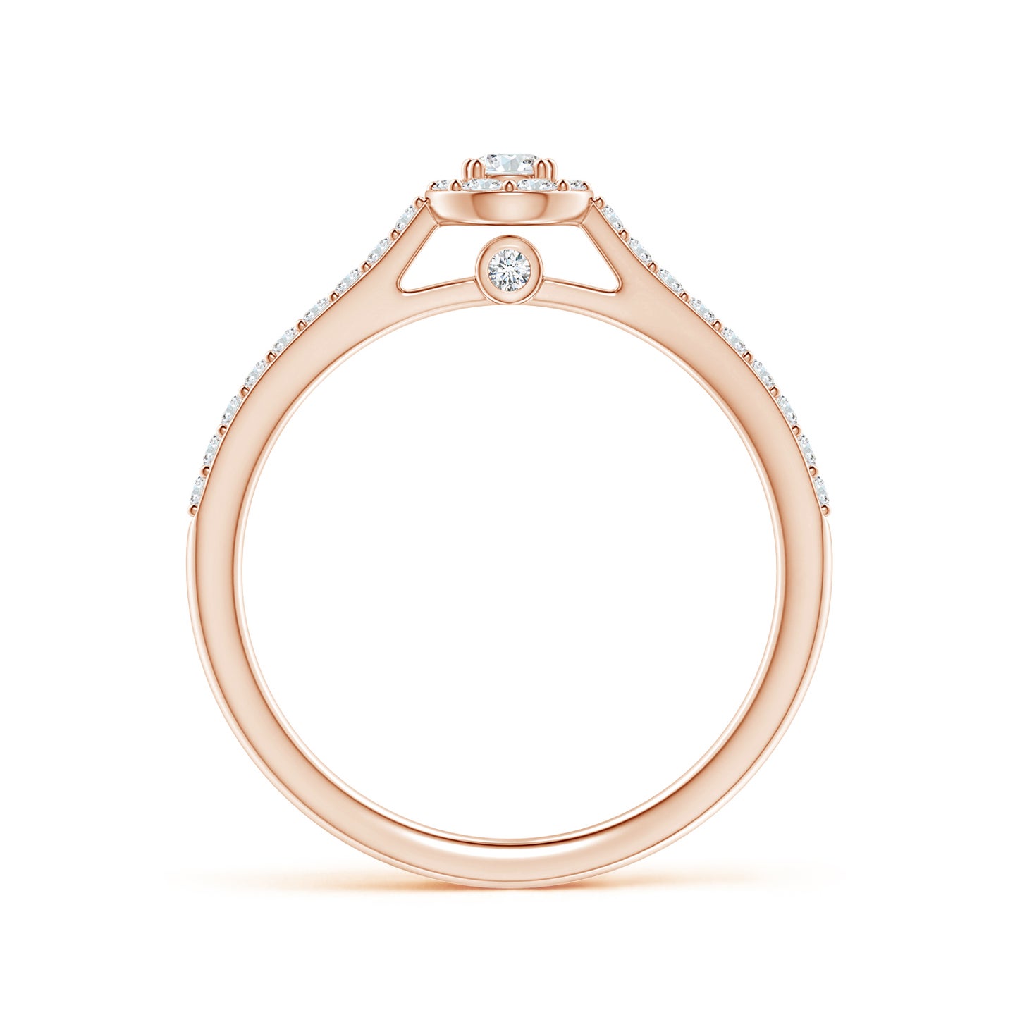 Natural Diamond Clustre Pear-Shaped Engagement Ring