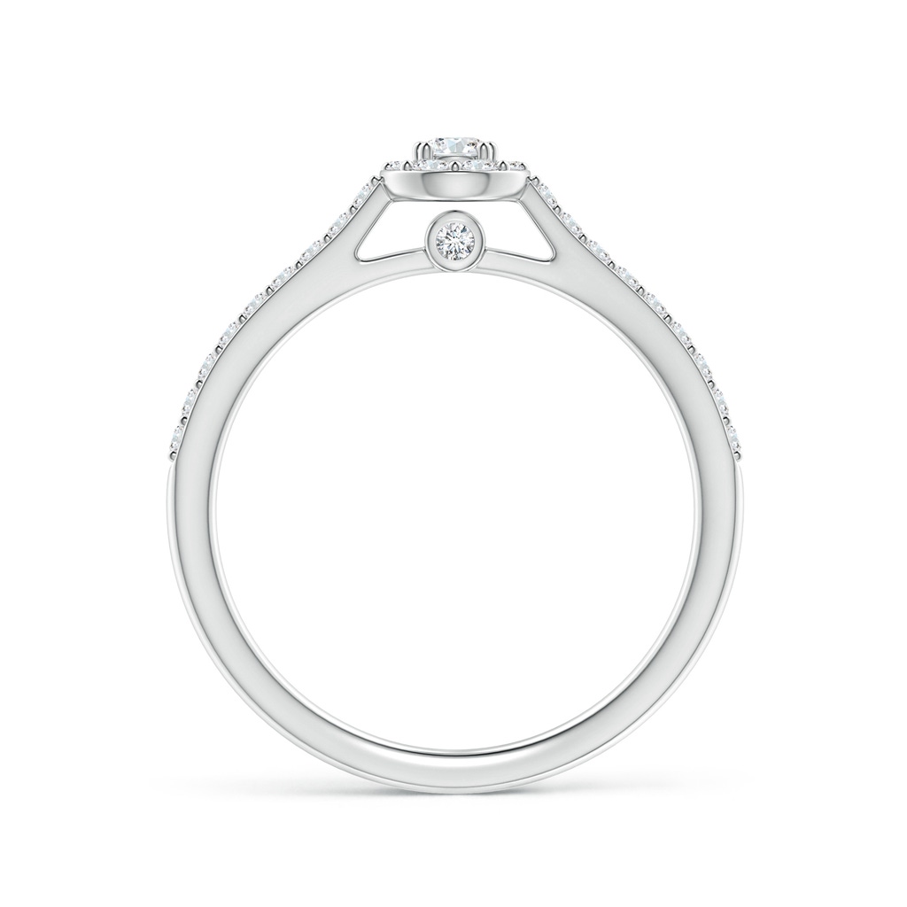 2.6mm GVS2 Diamond Cluster Pear-Shaped Engagement Ring in S999 Silver - side 199