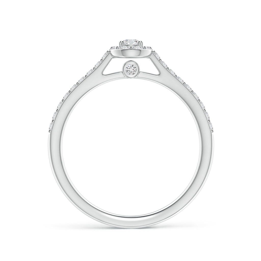 2.6mm HSI2 Diamond Clustre Pear-Shaped Engagement Ring in White Gold Side 1