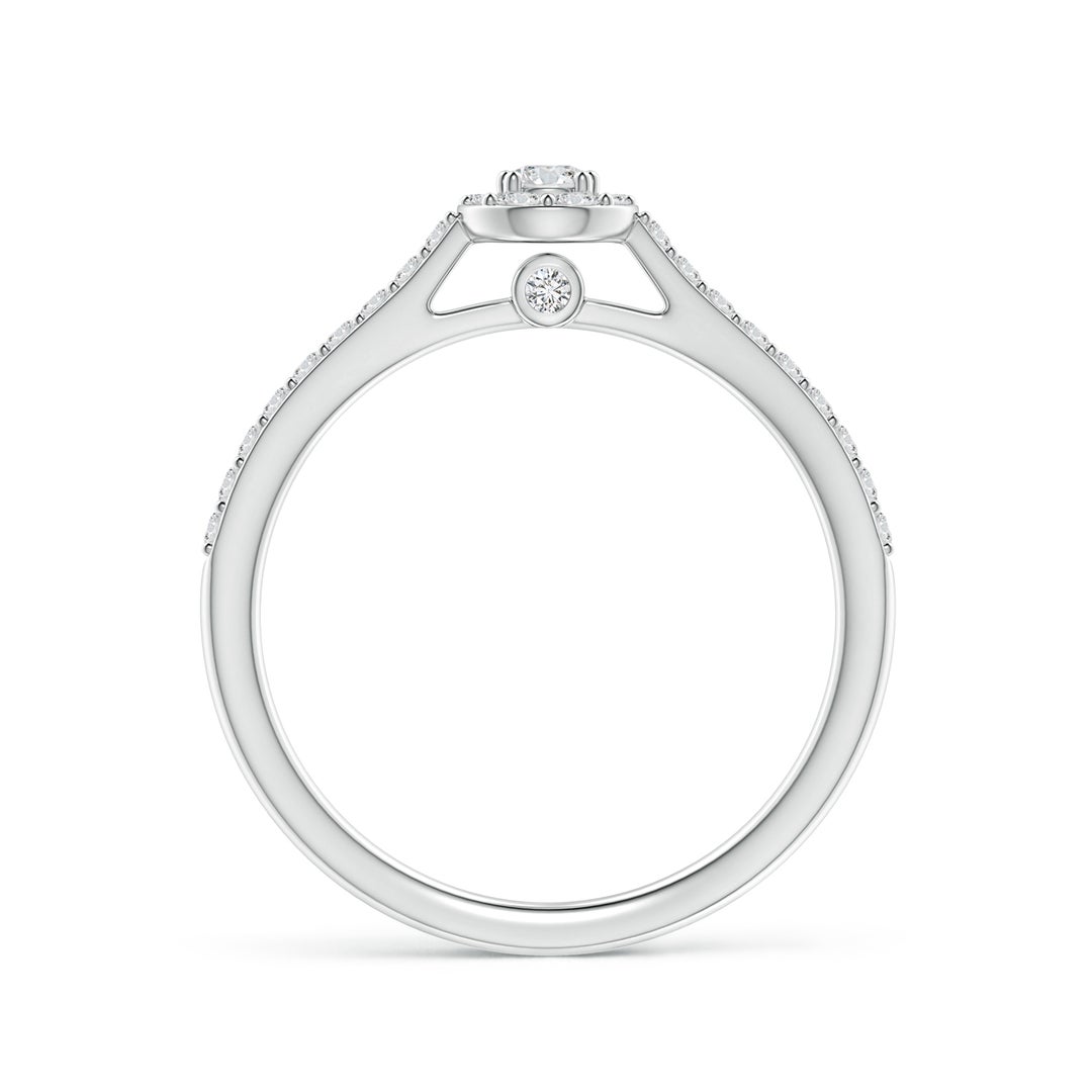 2.6mm HSI2 Diamond Cluster Pear-Shaped Engagement Ring in White Gold - side 2