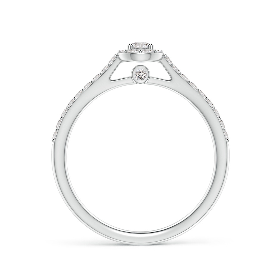 2.6mm IJI1I2 Diamond Cluster Pear-Shaped Engagement Ring in 18K White Gold side 199