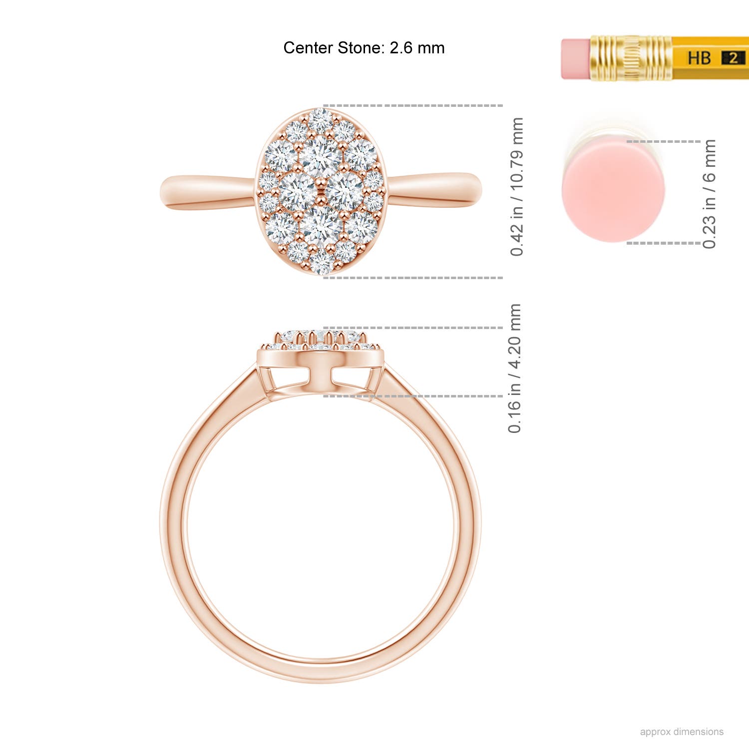 G, VS2 / 0.52 CT / 14 KT Rose Gold