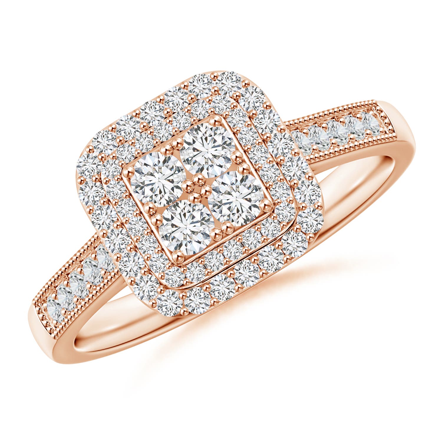 H, SI2 / 0.63 CT / 14 KT Rose Gold