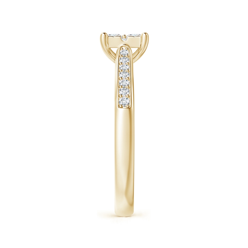 2.3mm GVS2 Square Cluster Diamond Engagement Ring in Yellow Gold side 2