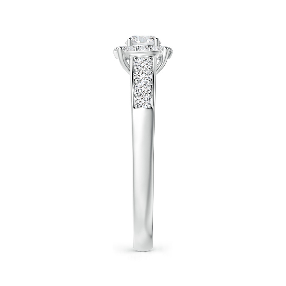 3.8mm HSI2 Round Diamond Halo Engagement Ring in White Gold side 2