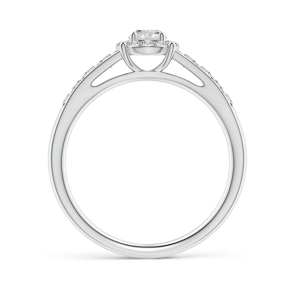 3.8mm IJI1I2 Round Diamond Halo Engagement Ring in White Gold side 1