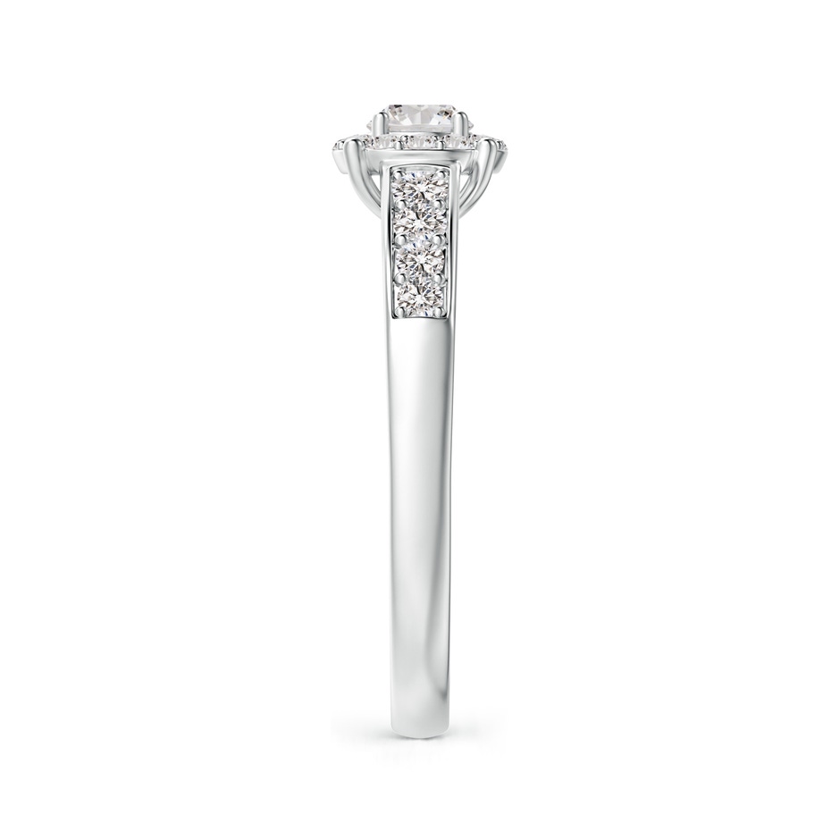 3.8mm IJI1I2 Round Diamond Halo Engagement Ring in White Gold side 2