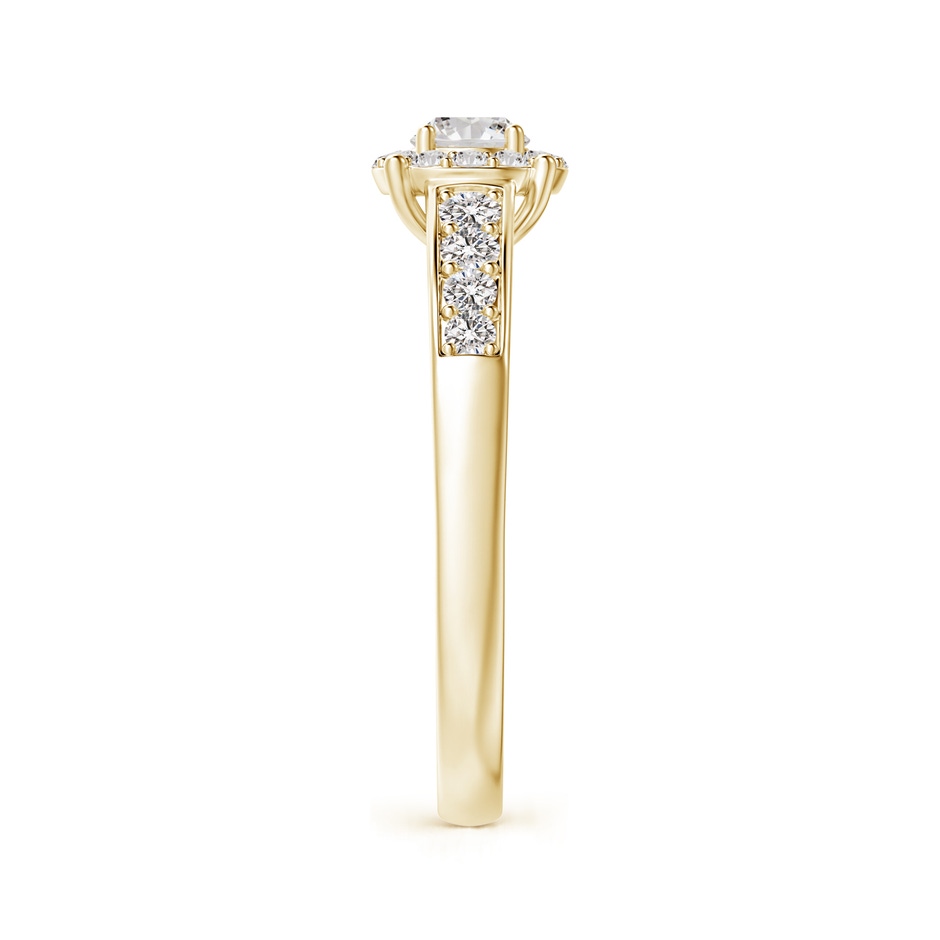 3.8mm IJI1I2 Round Diamond Halo Engagement Ring in Yellow Gold side 2