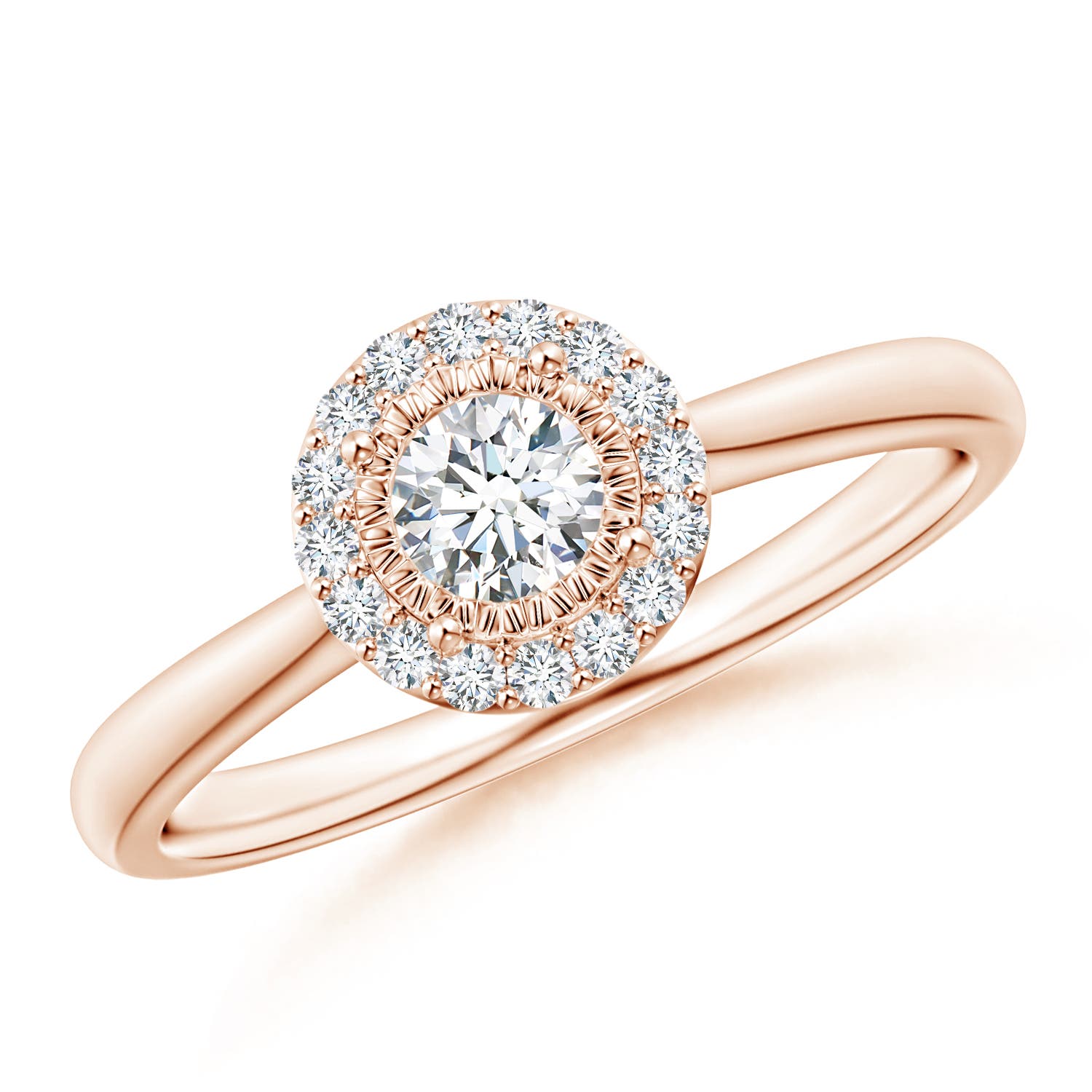 G, VS2 / 0.36 CT / 14 KT Rose Gold