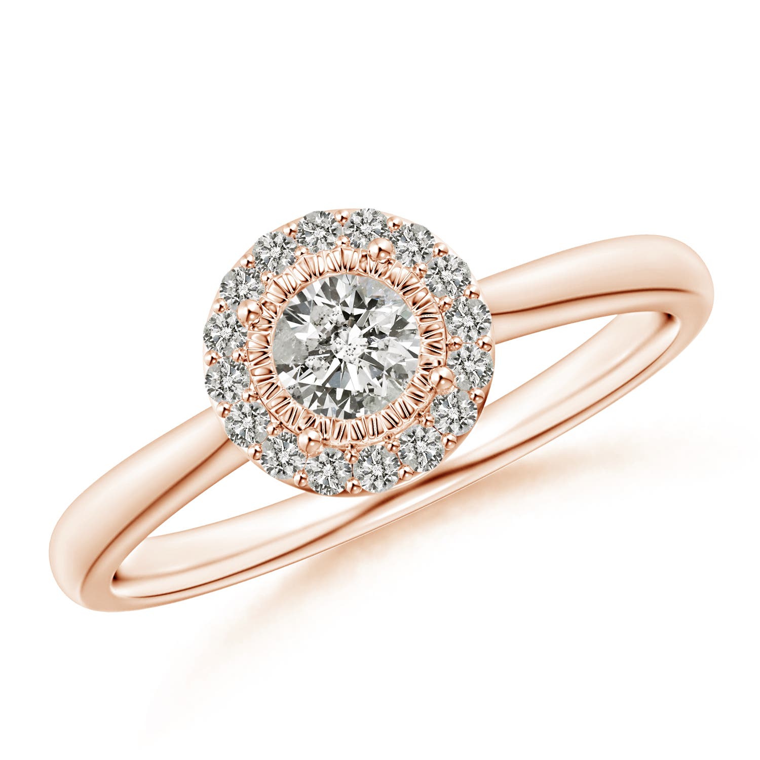 K, I3 / 0.36 CT / 14 KT Rose Gold