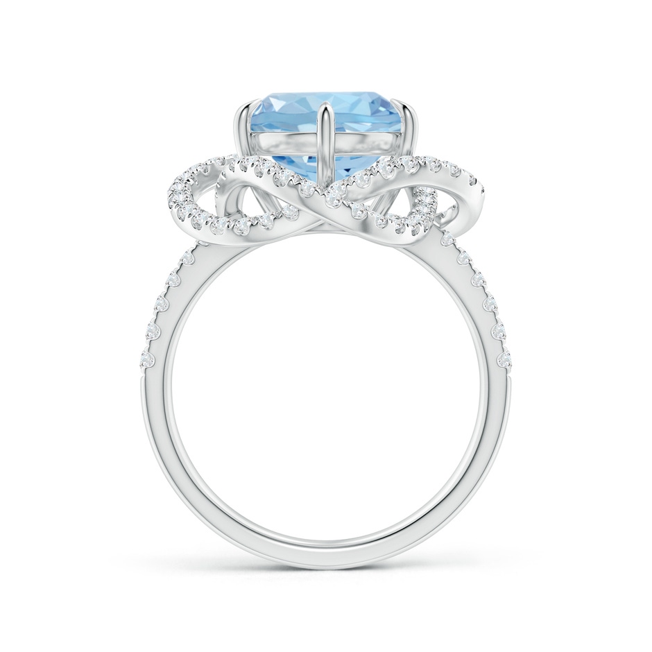 7.99-8.08x5.44mm AAAA GIA Certified Aquamarine Ring with Entwined Diamond Halo in P950 Platinum Side 199