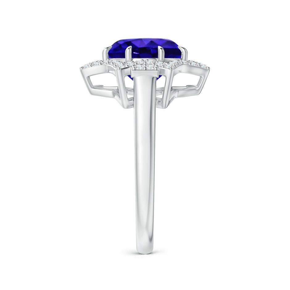 10.11x9.99x6.00mm AAAA GIA Certified Tanzanite Eight-Point Star Halo Cocktail Ring in White Gold Side 399