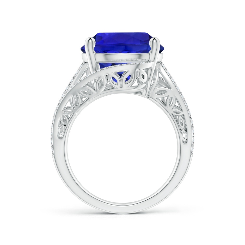 12.39-12.50x8.74mm AAA GIA Certified Tanzanite Engagement Ring with Bypass Shank in 18K White Gold side 199