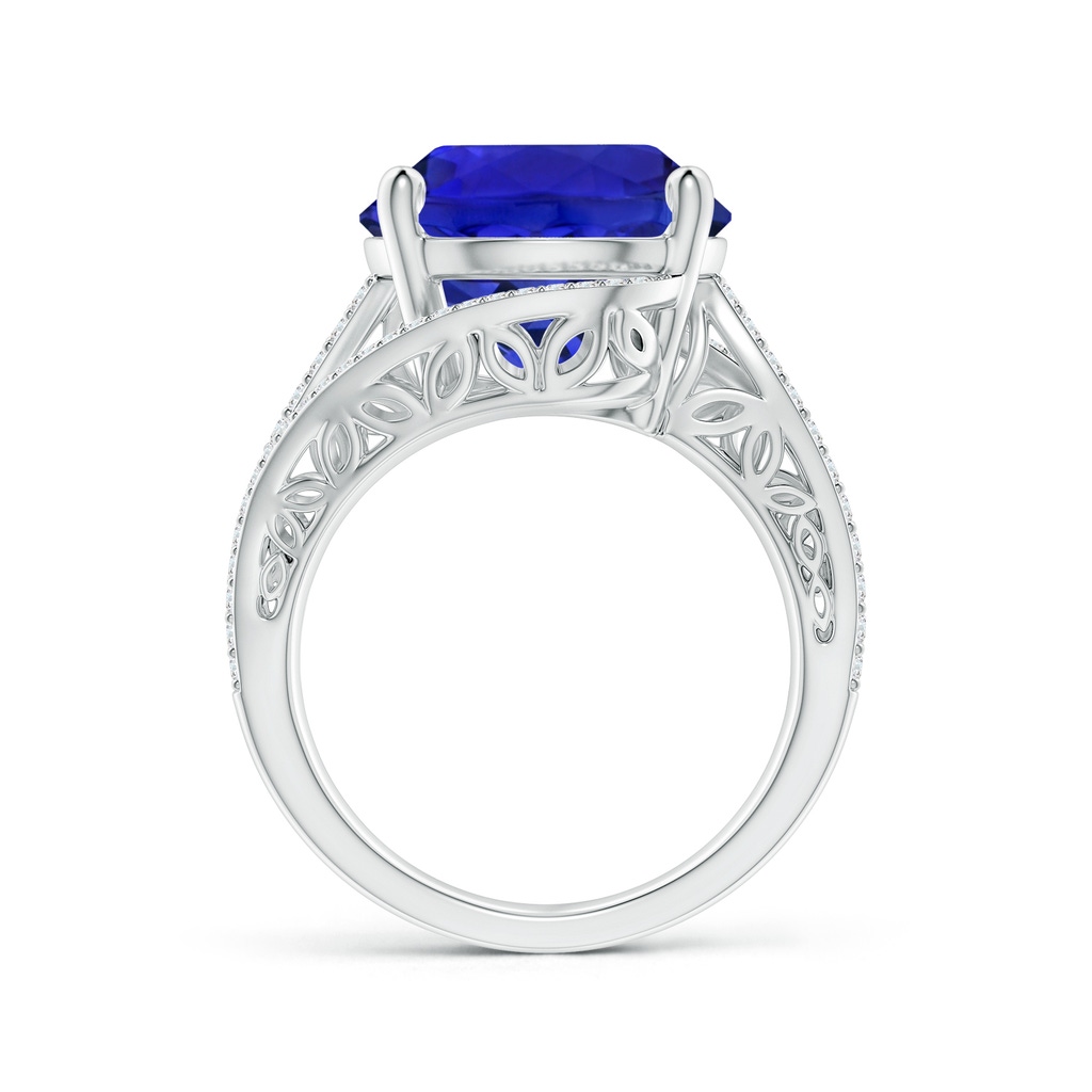 12.39-12.50x8.74mm AAA GIA Certified Tanzanite Engagement Ring with Bypass Shank in P950 Platinum - side 199