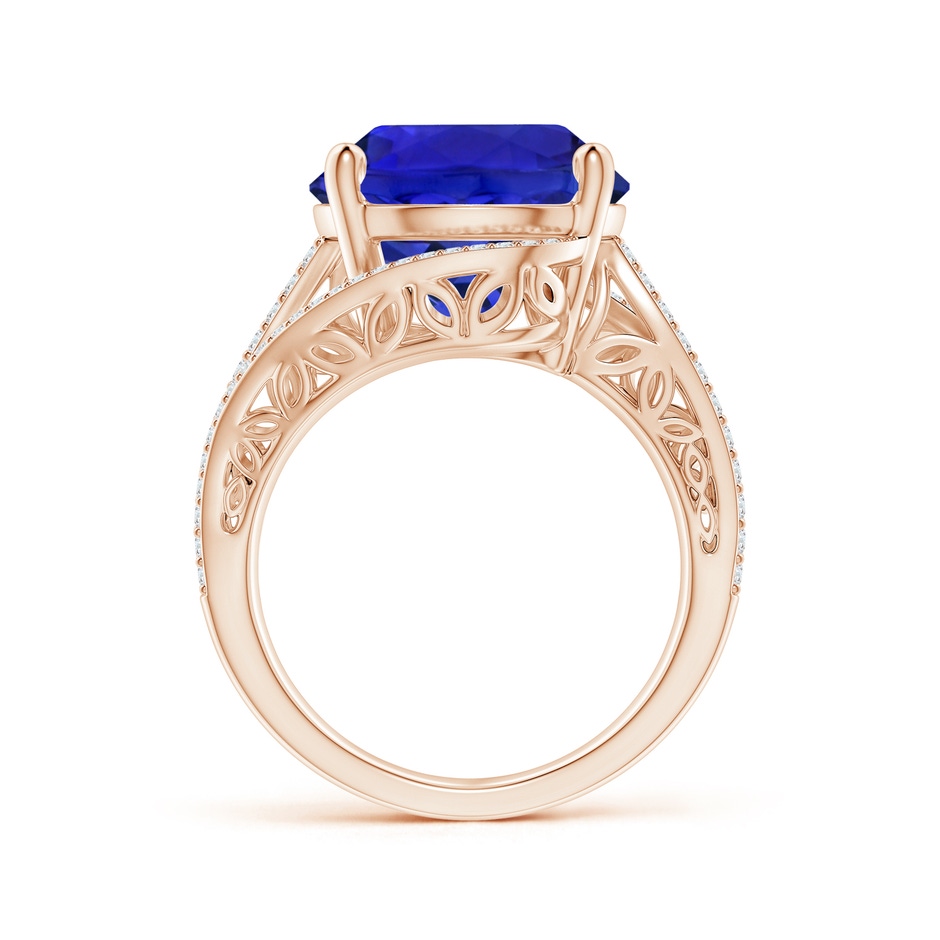 12.39-12.50x8.74mm AAA GIA Certified Tanzanite Engagement Ring with Bypass Shank in Rose Gold side 199