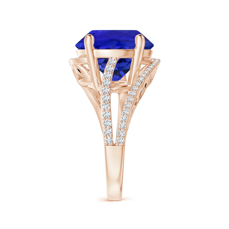 12.39-12.50x8.74mm AAA GIA Certified Tanzanite Engagement Ring with Bypass Shank in Rose Gold side 399