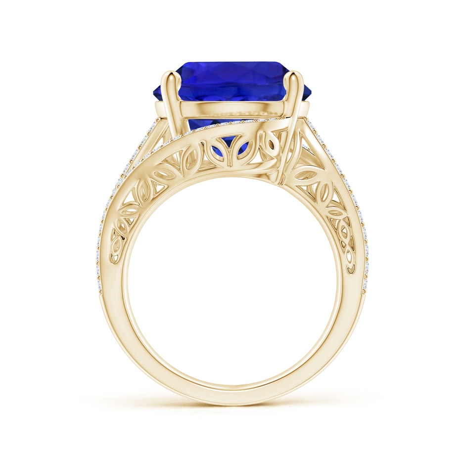 12.39-12.50x8.74mm AAA GIA Certified Tanzanite Engagement Ring with Bypass Shank in Yellow Gold side 199
