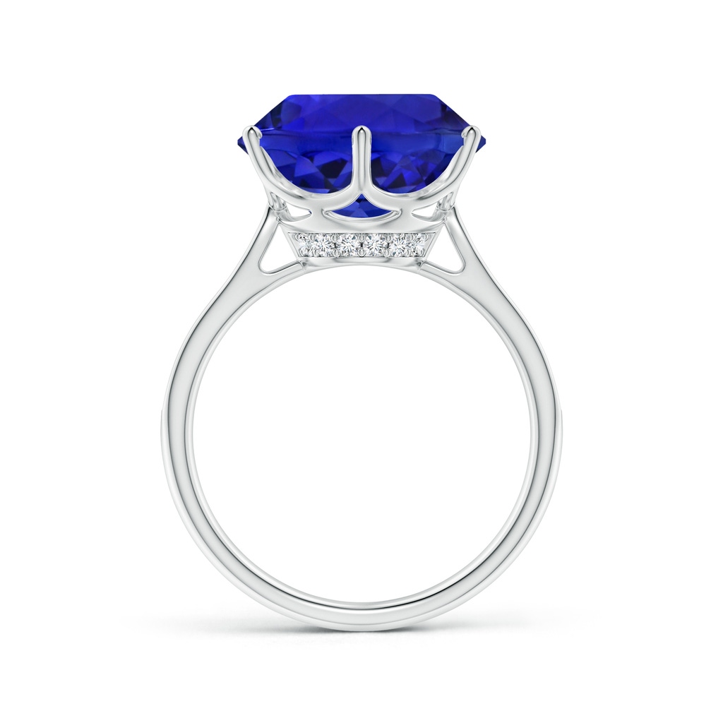12.39-12.50x8.74mm AAA GIA Certified Tanzanite Engagement Ring with Hidden Halo in P950 Platinum - side 199