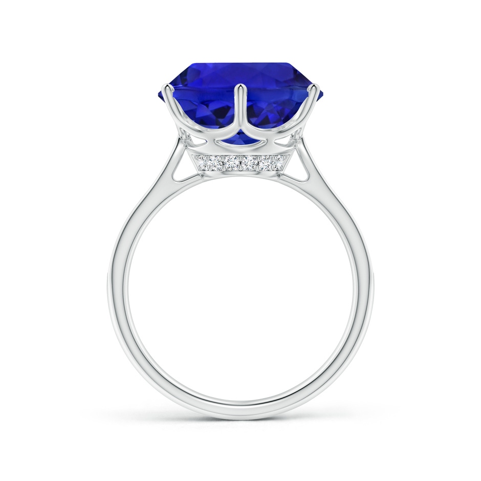 12.39-12.50x8.74mm AAA GIA Certified Tanzanite Engagement Ring with Hidden Halo in P950 Platinum side 199