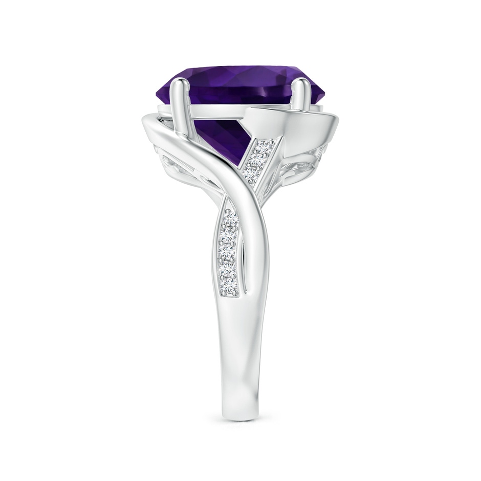 13.02-13.12x7.48mm AA GIA Certified Amethyst Bypass Engagement Ring in P950 Platinum Side 399