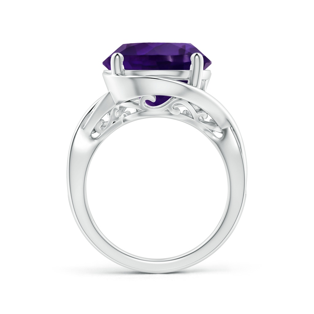 13.02-13.12x7.48mm AA GIA Certified Amethyst Bypass Engagement Ring in White Gold - side 199